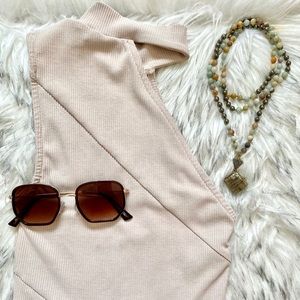 Trendy Asymmetric Ribbed Tank